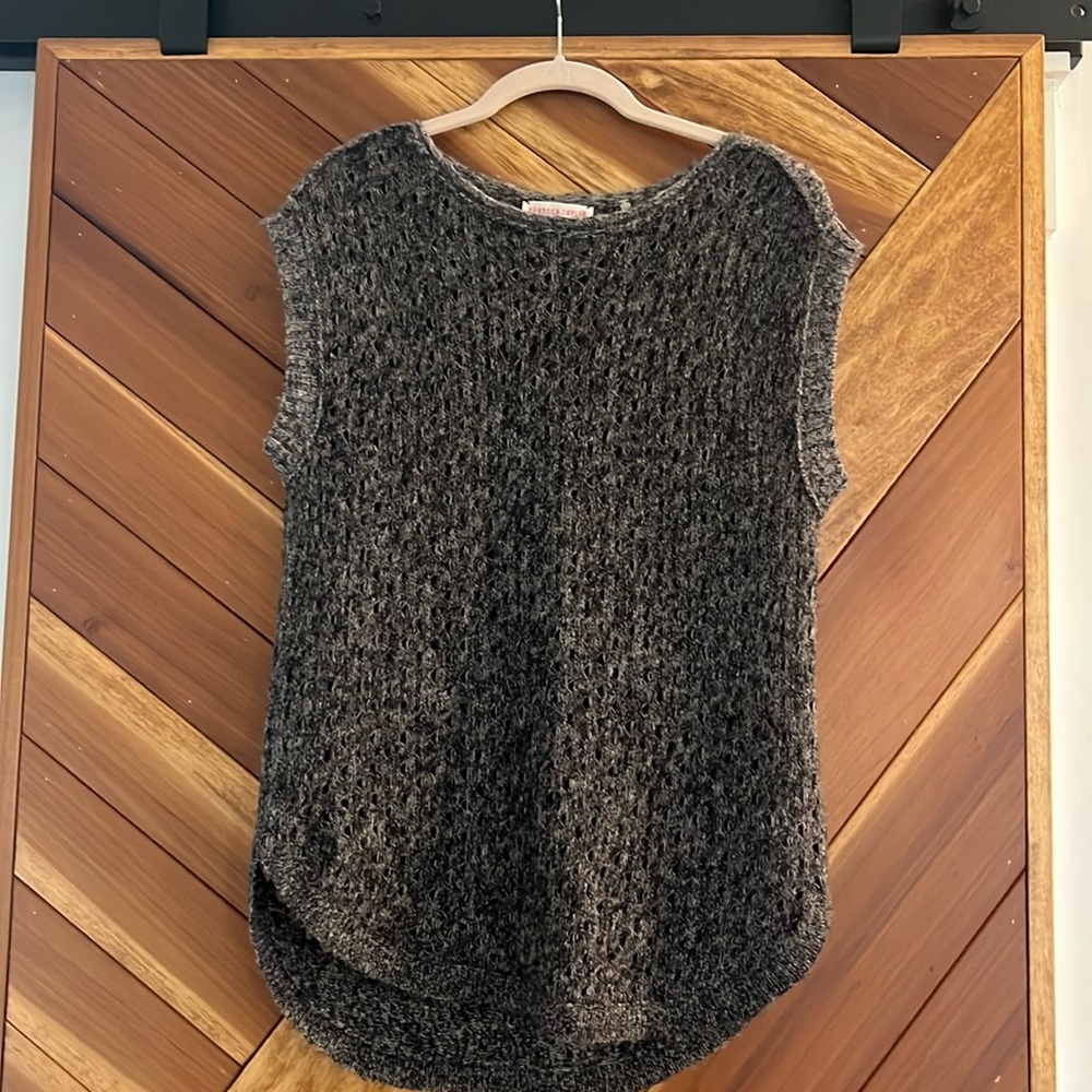 Rebecca Taylor Sleeveless Wool Blend tunic sweater, Women's Size Small